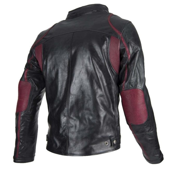 Chaqueta moto invierno cafe racer hombre Le Mans negra espalda