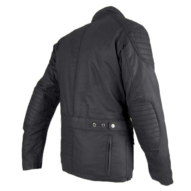 Chaqueta moto invierno cafe racer hombre london espalda negra espalda