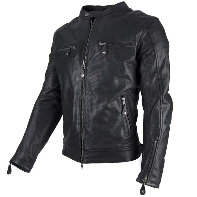 Chaqueta moto verano cafe racer street cool negra