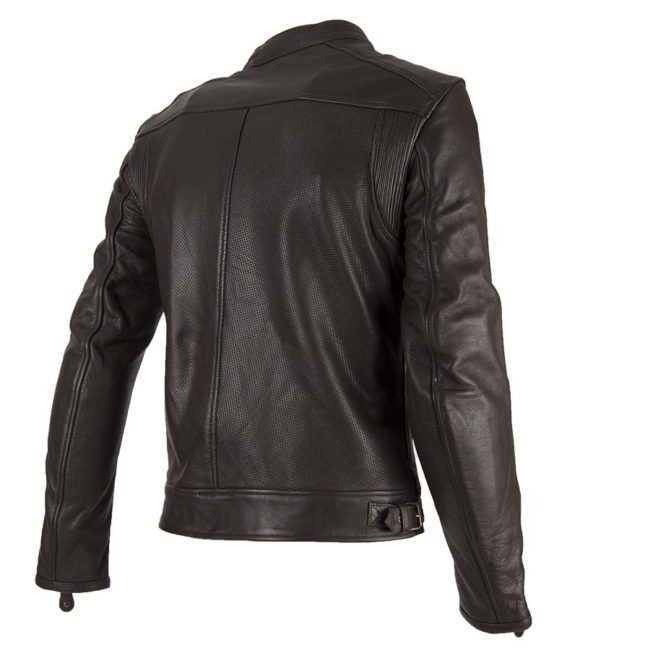 Chaqueta moto verano cafe racer street cool negra espalda