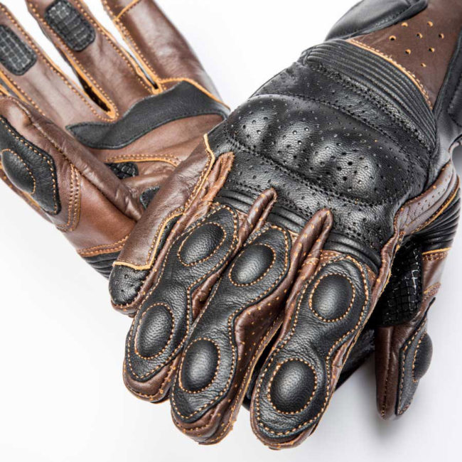 guantes-cafe-racer-moto-verano-rider-marrón-negro