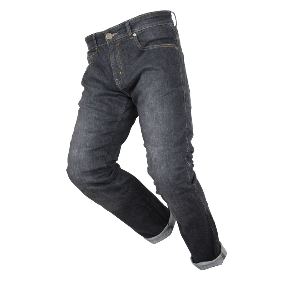 PANTALÓN VAQUERO ESTILO TEJANO DE MOTO EN CORDURA IMPERMEABLE CON  PROTECCIONES