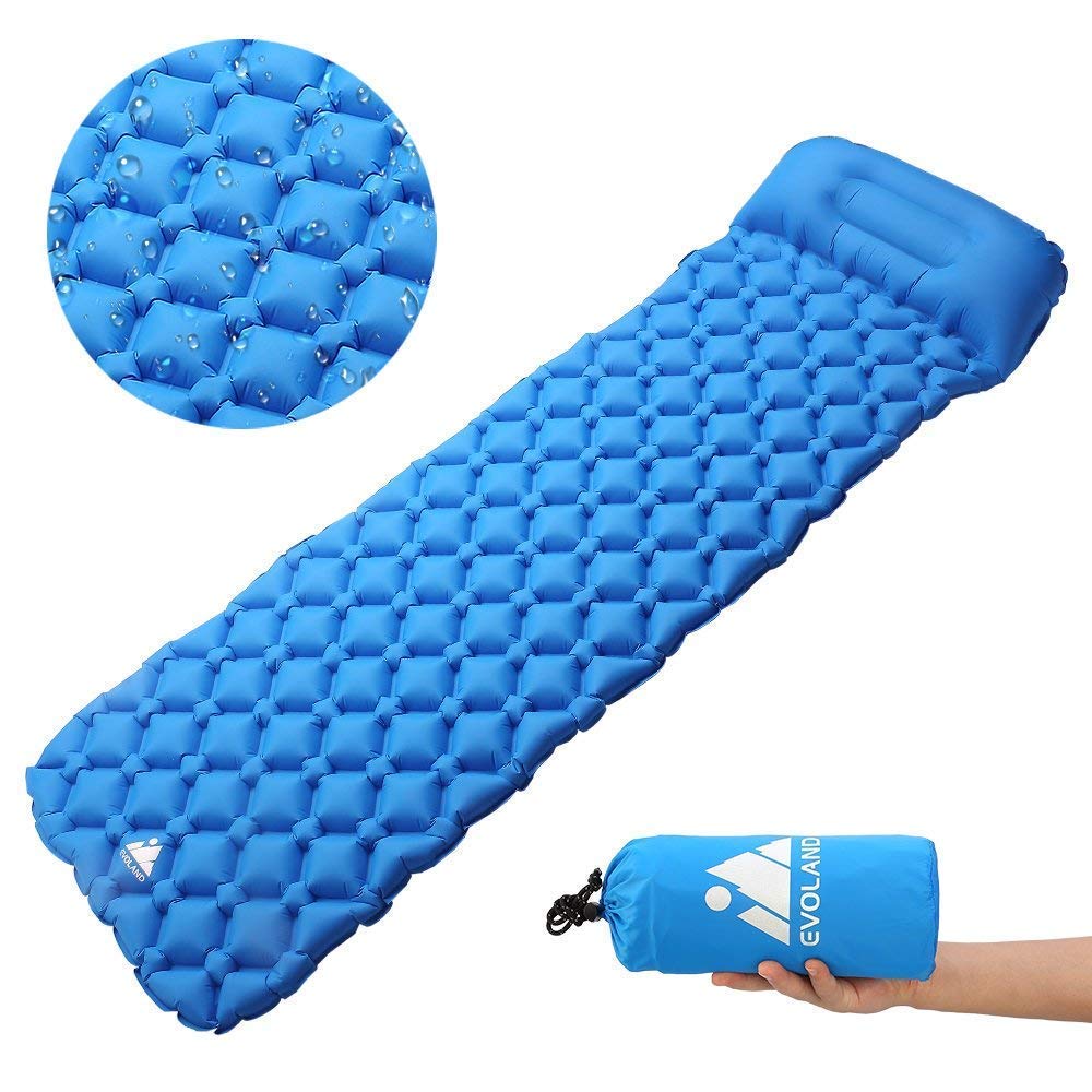 Esterilla autoinflable moto camping almohada