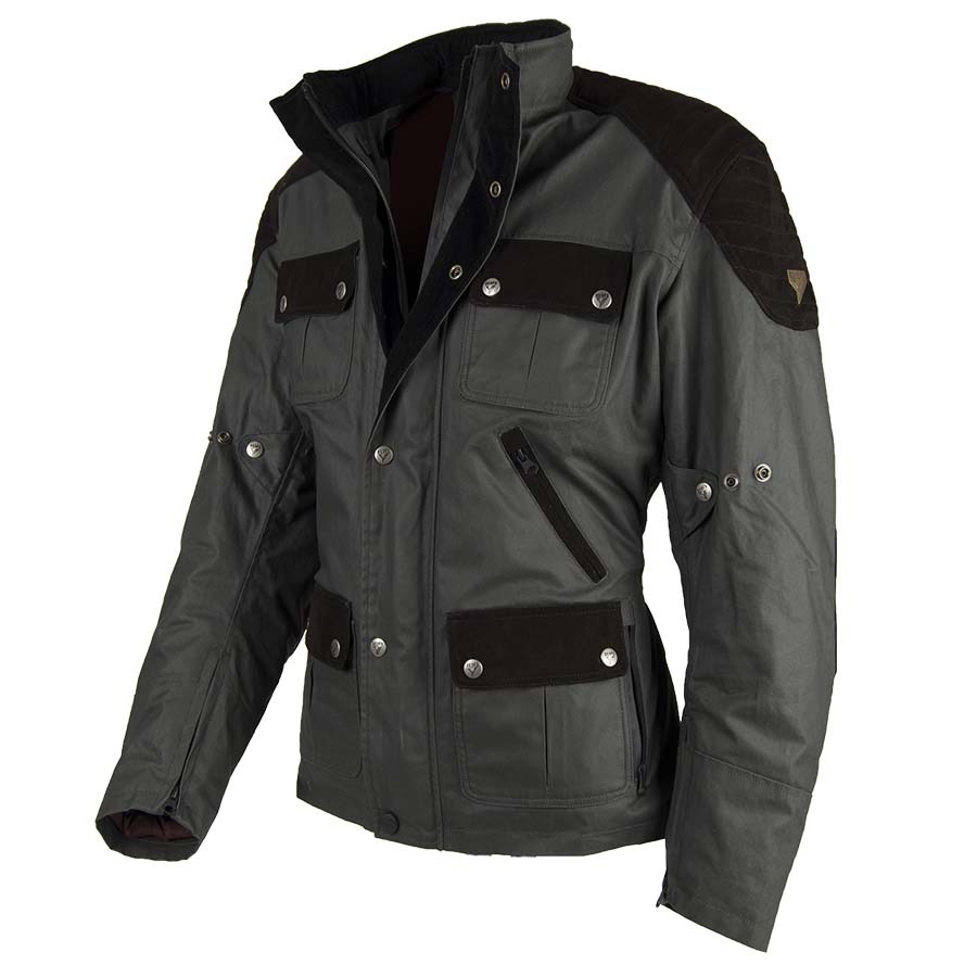 chaqueta moto hombre verano de algodón encerado By City sport II